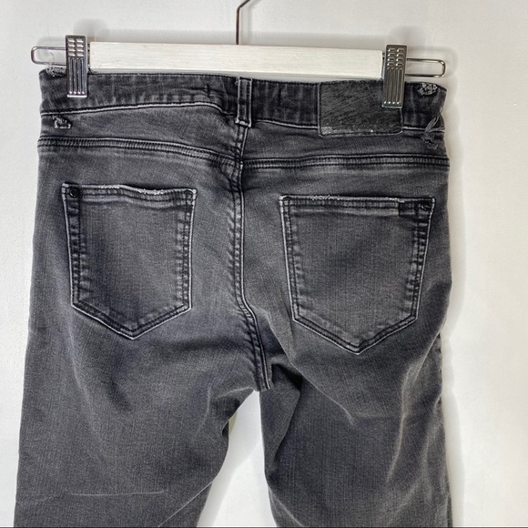 Zara Basic Denim Washed Black Side leg studs - Picture 8 of 9